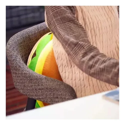 Peluche De Hamburguesa Cojin De Felpa Suave Kawaii 60cm Hamburguesa — foto 3