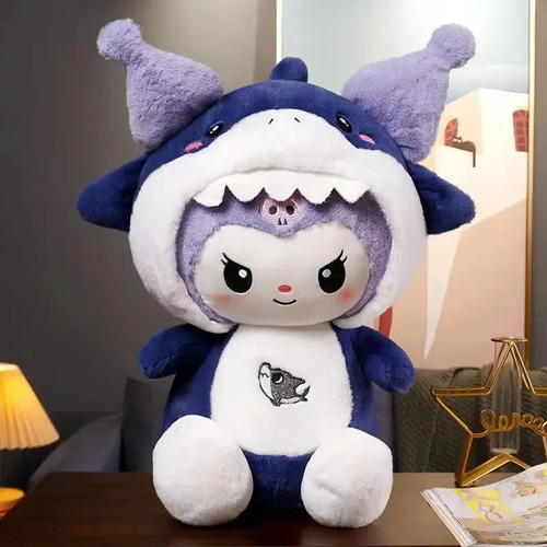 Peluche De Kuromi Disfrazada De Tiburón 35cm Animales Kawaii Varios — foto 2