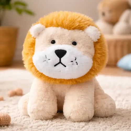 Peluche De León Bebe Leoncito 20 Cm Animales Kawaii Amarillo — foto 2