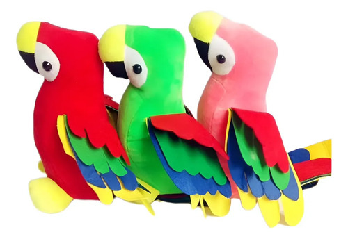 Peluche De Loro 27 Cm Animales Kawaii Varios