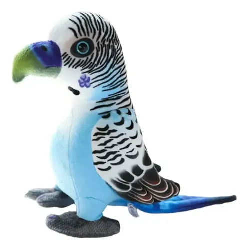 Peluche De Loro Azul 27 Cm Animales Kawaii Azul