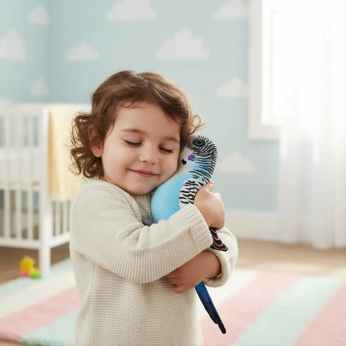 Peluche De Loro Azul 27 Cm Animales Kawaii Azul — foto 3
