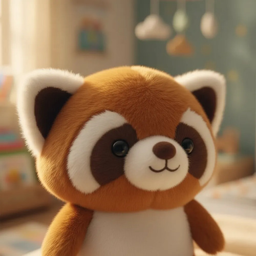 Peluche De Mapache Bebe 20 Cm Animales Kawaii Marrón — foto 2