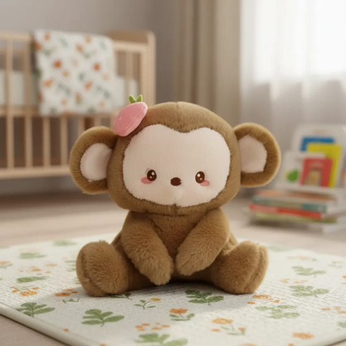 Peluche De Mono Monita Bebe 23cm Animales Kawaii Marrón — foto 3