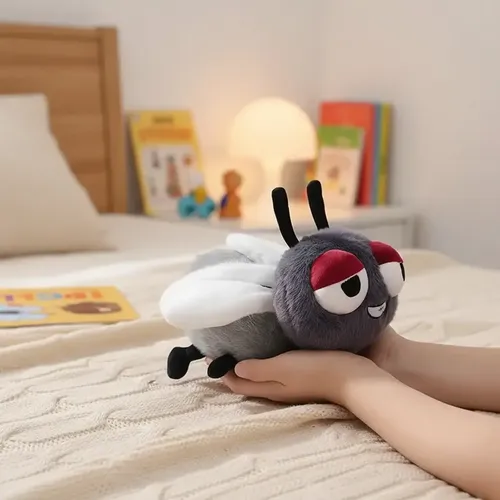 Peluche De Mosca Mosquito 18 Cm Animales Kawaii Gris — foto 4