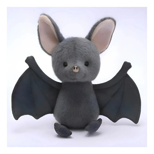 Peluche De Murciélago 25cm Animales Kawaii Gris