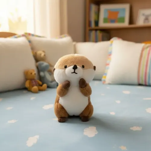 Peluche De Nutria Bebe 23cm Animales Kawaii Varios — foto 3