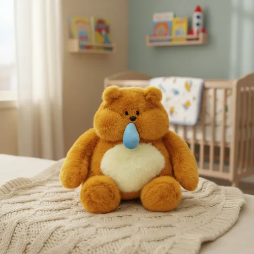 Peluche De Oso Con Moco 28 Cm Animales Kawaii Marrón — foto 2
