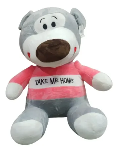Peluche De Oso Gris 45 Cm Animales De Felpa Kawaii Varios — foto 2