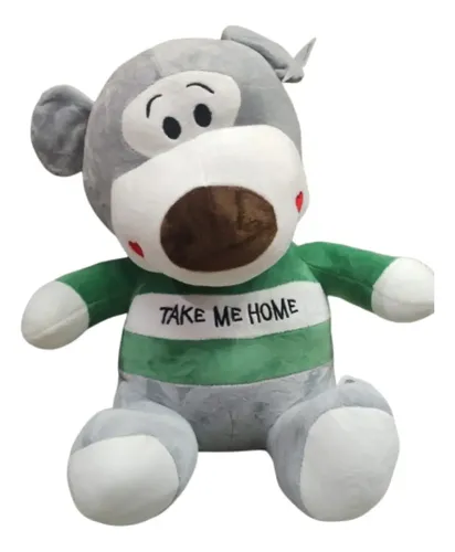 Peluche De Oso Gris 45 Cm Animales De Felpa Kawaii Varios — foto 3