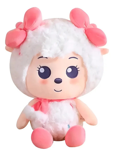 Peluche De Oveja Peluda 45 Cm Animales Kawaii Blanco
