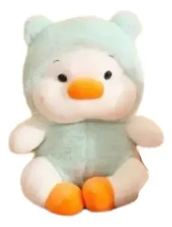 Peluche De Patito Disfrazado De Oso 45 Cm Animales Kawaii Vaarios — foto 2