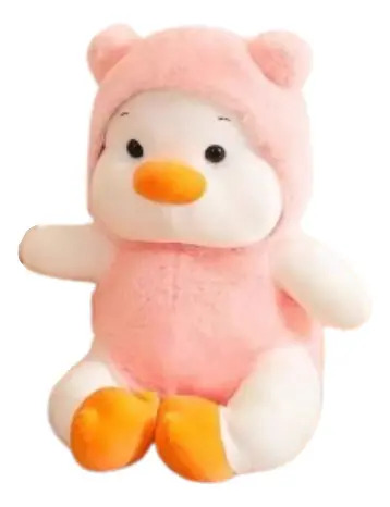 Peluche De Patito Disfrazado De Oso 45 Cm Animales Kawaii Vaarios — foto 3