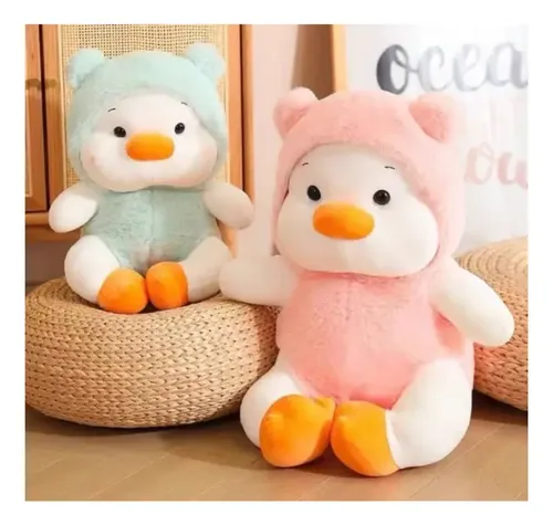 Peluche De Patito Disfrazado De Oso 45 Cm Animales Kawaii Vaarios — foto 4