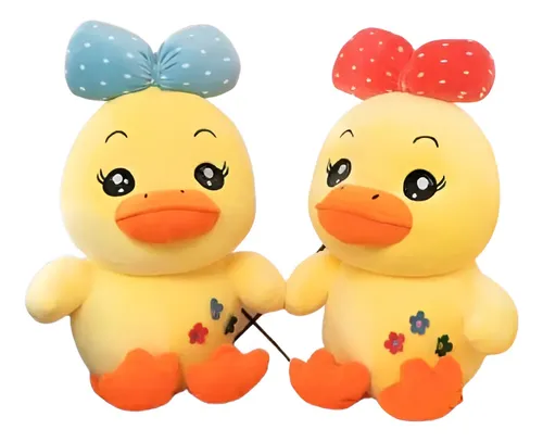 Peluche De Pato Pata Con Lazo 55 Cm Animales Kawaii Pata