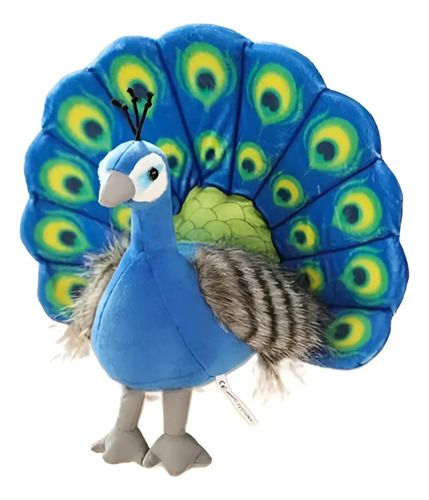 Peluche De Pavo Real 32 Cm Animales Kawaii Varios