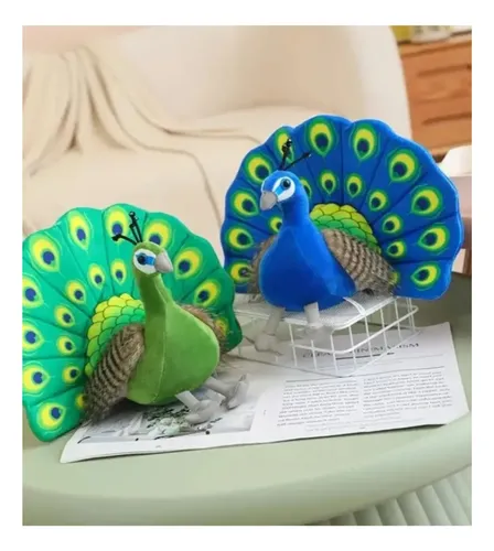 Peluche De Pavo Real 32 Cm Animales Kawaii Varios — foto 5