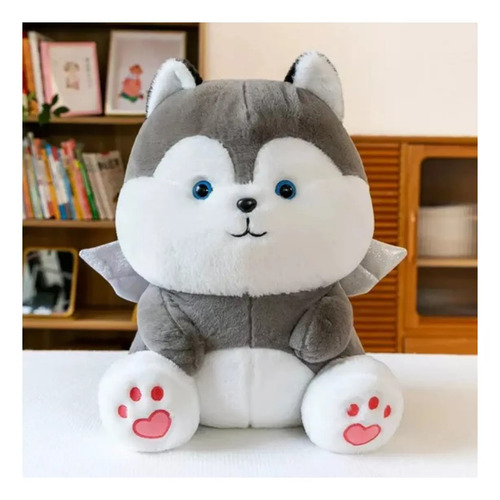 Peluche De Perro Husky 45 Cm Animales Kawaii Gris — foto 2