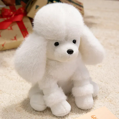 Peluche De Perro Poodle 35 Cm Animales Kawaii Blanco — foto 2