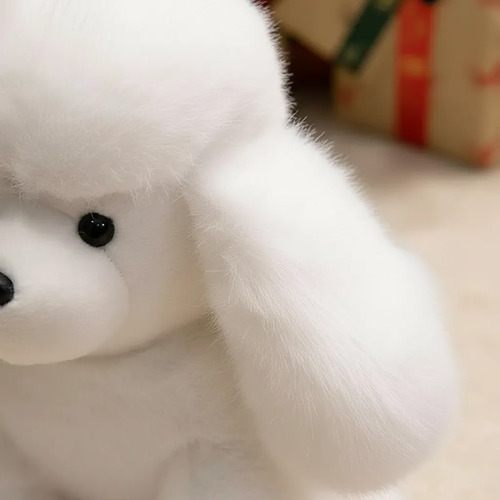 Peluche De Perro Poodle 35 Cm Animales Kawaii Blanco — foto 4