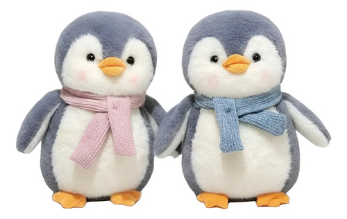 Peluche De Pingüino Con Bufanda 23cm Animales Kawaii Varios