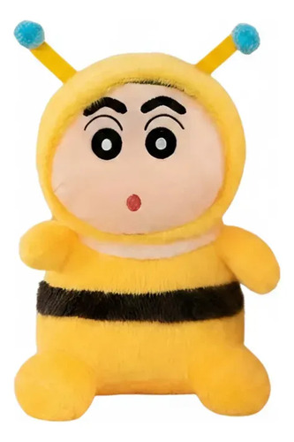 Peluche De Shin Chan Disfrazado De Abeja 25 Cm Kawaii Amarillo