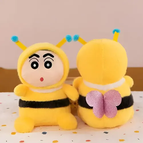 Peluche De Shin Chan Disfrazado De Abeja 25 Cm Kawaii Amarillo — foto 2
