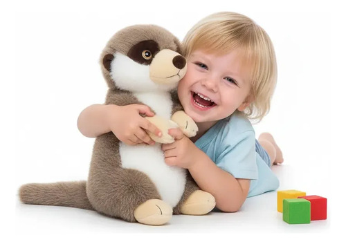 Peluche De Suricata 38cm Animales Kawaii Marrón — foto 3