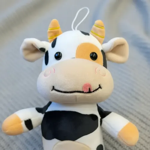 Peluche De Vaca 28 Cm Animales Kawaii Blanco — foto 2