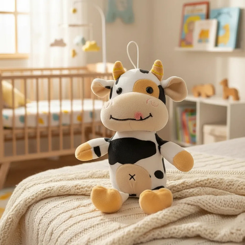 Peluche De Vaca 28 Cm Animales Kawaii Blanco — foto 3