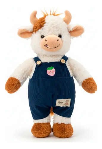 Peluche De Vaca Granjera 38 Cm Animales Kawaii Varios