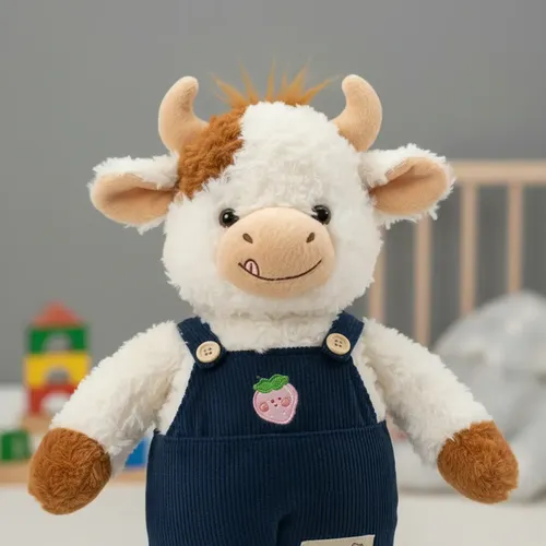 Peluche De Vaca Granjera 38 Cm Animales Kawaii Varios — foto 2
