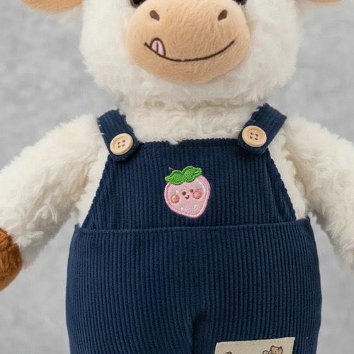 Peluche De Vaca Granjera 38 Cm Animales Kawaii Varios — foto 3