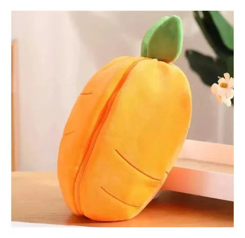 Peluche De Zanahoria Con Conejo 25 Cm Kawaii Naranja — foto 3