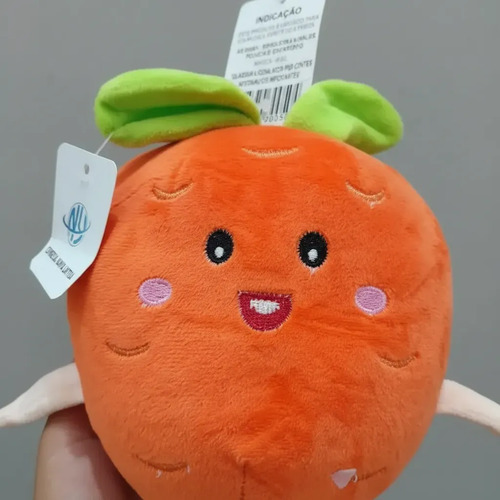 Peluche De Zanahoria Feliz 15 Cm Kawaii Naranja — foto 2