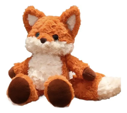 Peluche De Zorro Peludito 28 Cm Animales Kawaii Naranja