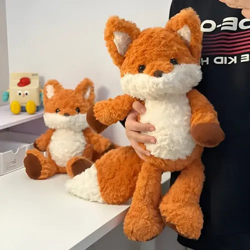 Peluche De Zorro Peludito 28 Cm Animales Kawaii Naranja — foto 3