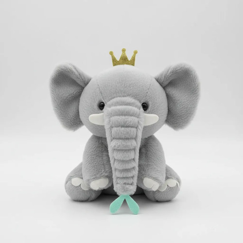 Peluche Elefante Tierno Para Bebé Con Lazo O Corona Kawaii Varios — foto 3