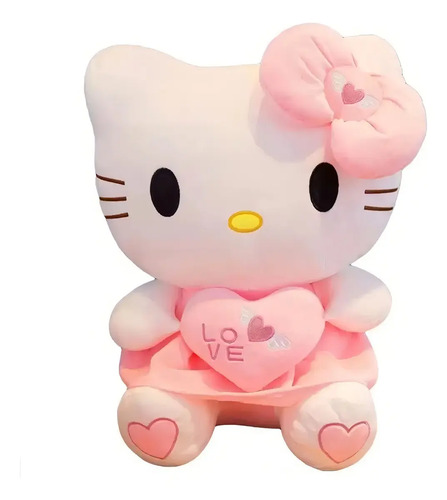 Peluche Hello Kitty Kawaii Cm 35 Terciopelo Suave De Felpa Blanco