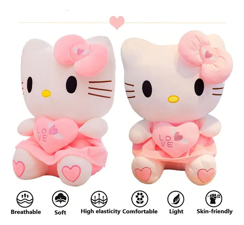 Peluche Hello Kitty Kawaii Cm 35 Terciopelo Suave De Felpa Blanco — foto 10