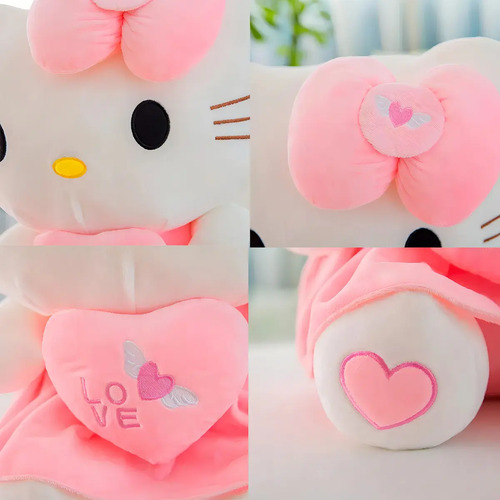 Peluche Hello Kitty Kawaii Cm 35 Terciopelo Suave De Felpa Blanco — foto 12