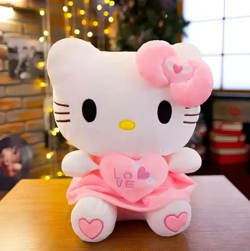 Peluche Hello Kitty Kawaii Cm 35 Terciopelo Suave De Felpa Blanco — foto 4