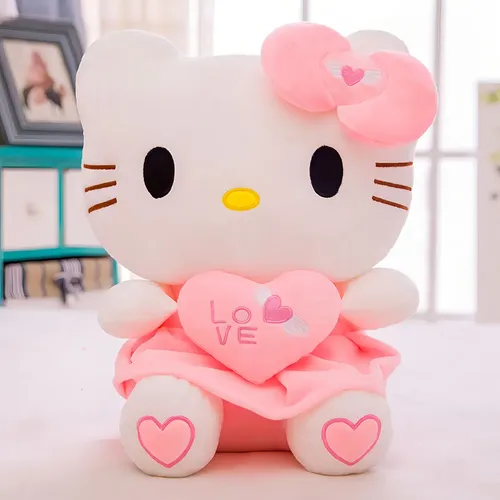 Peluche Hello Kitty Kawaii Cm 35 Terciopelo Suave De Felpa Blanco — foto 5