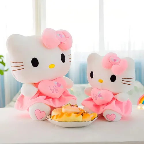 Peluche Hello Kitty Kawaii Cm 35 Terciopelo Suave De Felpa Blanco — foto 7