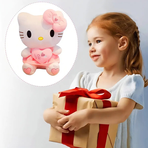 Peluche Hello Kitty Kawaii Cm 35 Terciopelo Suave De Felpa Blanco — foto 8