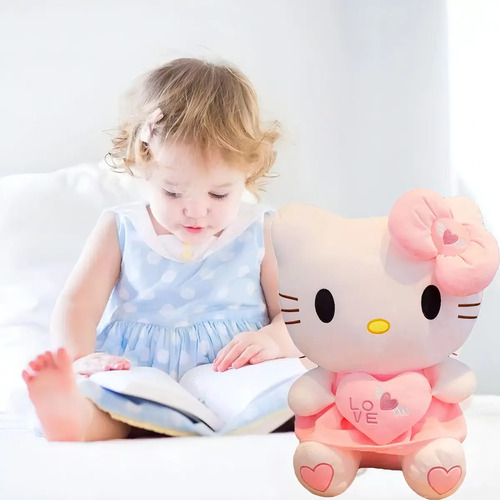 Peluche Hello Kitty Kawaii Cm 35 Terciopelo Suave De Felpa Blanco — foto 9