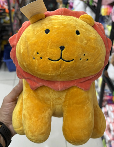 Peluche Hipopótamo León Gato Suave Felpa Beige Para Niños Leon — foto 2