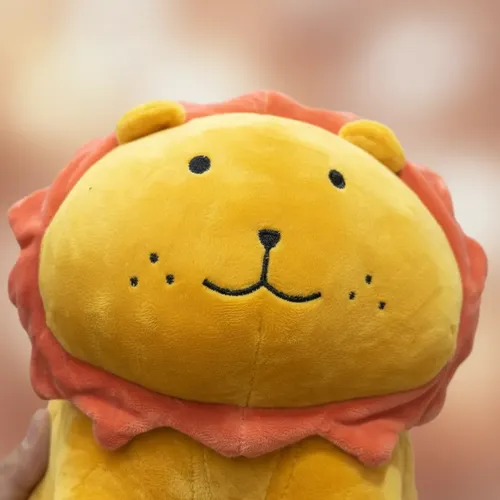 Peluche Hipopótamo León Gato Suave Felpa Beige Para Niños Leon — foto 3