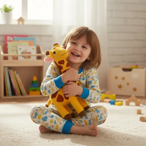 Peluche Jirafa Amarilla Suave Para Niños Kawaii Tierna Dulce Varios — foto 2