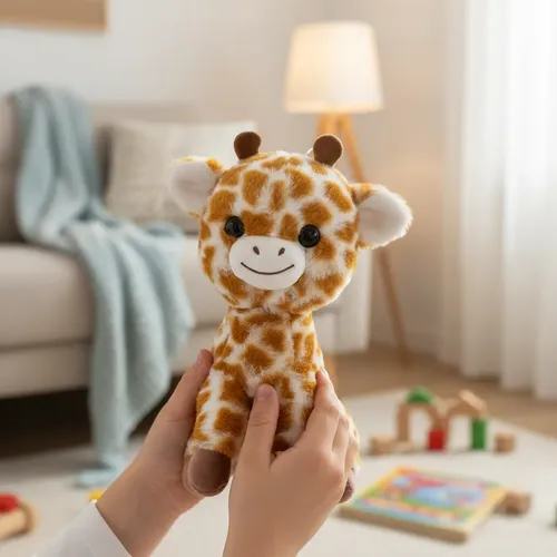 Peluche Jirafa Peluda Suave Y Tierna Para Niños Niñas Kawaii Amarillo